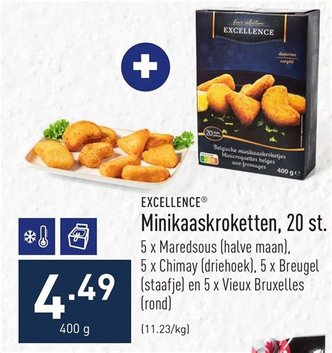 Excellence Minikaaskroketten St G Promotie Bij Aldi