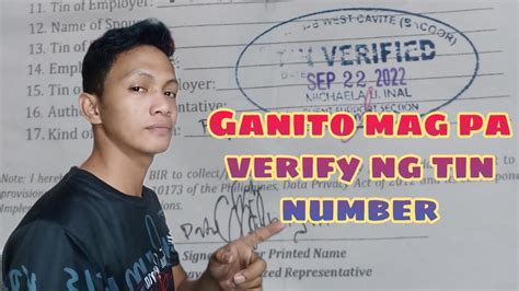 Paano Mag Pa Verify Ng Tin Number 2022 YouTube