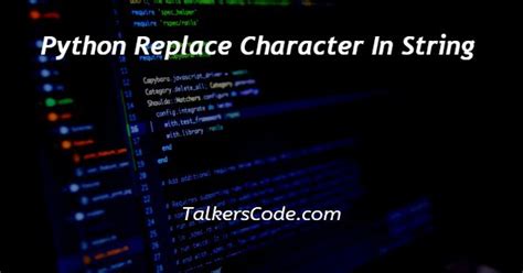 Python Replace Character In String