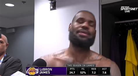 Lebron James Distracted Watching Bronnys Game During Interview