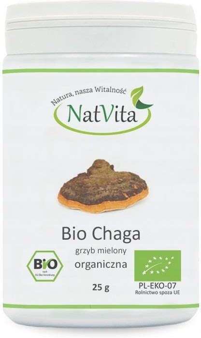 Preparat Medycyny Naturalnej Natvita Chaga Bio Grzyb Mielony G