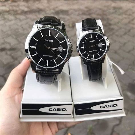 Jual Jam Tangan Casio V Couple Black Original Shopee Indonesia