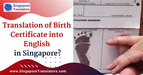 Where To Translate Birth Certificate Into English In Singapore