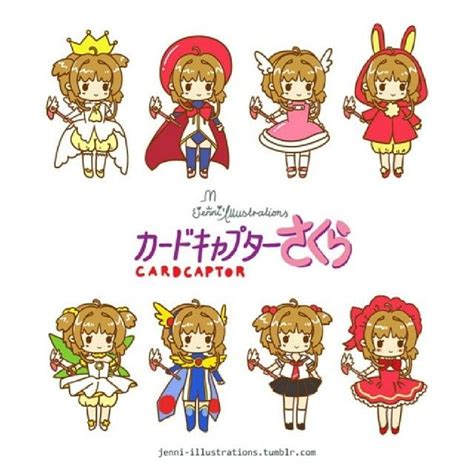 Some of sakuras outfits in the series #sakura #cardcaptor #cardcaptorwand #cardcaptors # ...