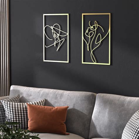 BEEWEEL Gold Wall Decor 2 Packs, gold home decor, Bedroom Decor, Living