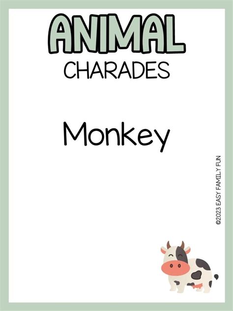 Animal Charades - Easy Family Fun- Games, Trivia, and Jokes