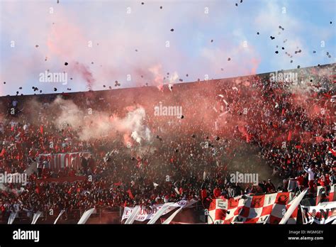 Buenos Aires, Argentina - September 01, 2019: River Plate fans in the ...