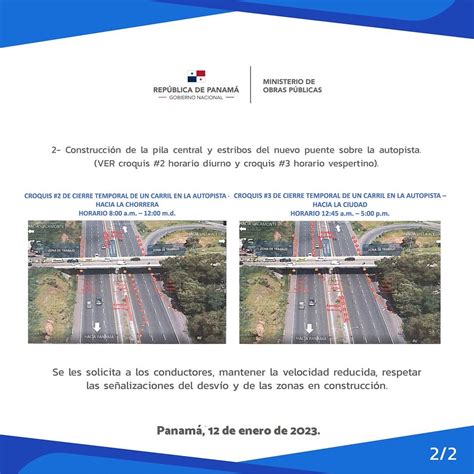 Ministerio De Obras P Blicas De Panam On Twitter Le Informamos A Los