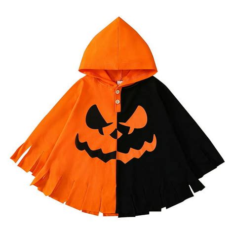 URMAGIC 1-5T Toddler Kids Boy Girl Halloween Ghost Hooded Poncho Cape ...