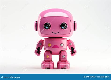 Pink Toy Toy Robot White Background Stock Illustration - Illustration ...