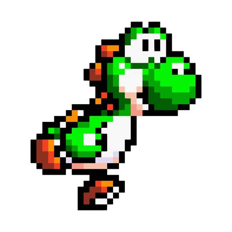 Yoshi Pixel Art Clear And Big