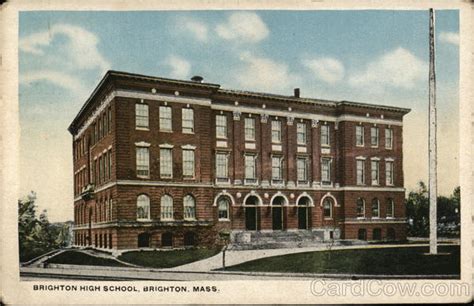 Brighton High School Massachusetts Postcard