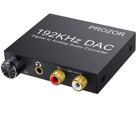 PROZOR Digital Koaxial SPDIF Toslink Zu Analog Konverter 192kHz Audio