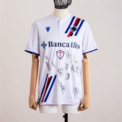 Maglia Away Sampdoria Quagliarella Autografata