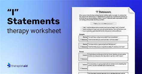 I Statements Worksheet Therapist Aid 17640 Hot Sex Picture