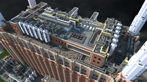 Abandoned Factory Power Plant Industrial Area Minecraft Map