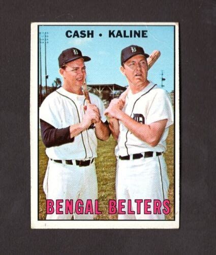 1967 Topps 216 Bengal Belters Norm Cash Al Kaline Detroit Tigers Free