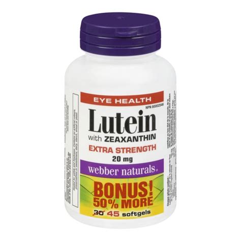 Buy Webber Naturals Lutein With Zeaxanthin Bonus Pack In Canada Free