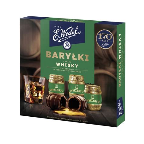 Baryłki Whisky z alkoholem w czekoladzie E Wedel 200 g 15175142210