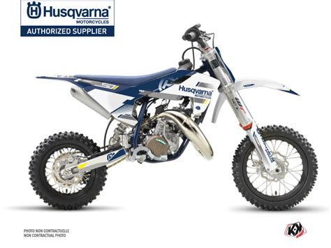 Husqvarna Tc Dirt Bike Split Graphic Kit White Blue Kutvek Kit Graphik