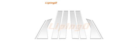 8pcs Chrome Steel Pillar Post Cover Door Window Trim For Honda Accord