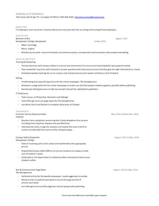 Danielle O Connell Resume PDF