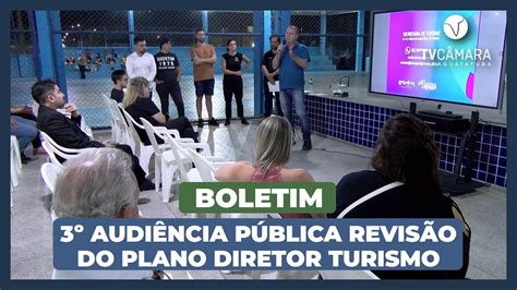 AUDIÊNCIA PÚBLICA REVISÃO DO PLANO DIRETOR TURISMO PDTur YouTube