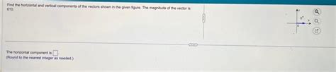 Solved Find the horizontal and vertical components of the | Chegg.com