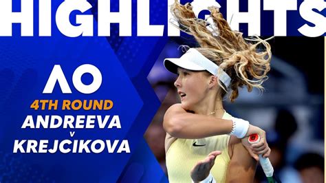 Mirra Andreeva V Barbora Krejcikova 2024 Australian Open Round 4