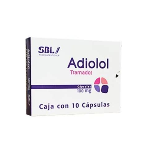 Adiolol Tramadol 100 Mg Frasco Con 10 Cápsulas Farmacia Sanorim