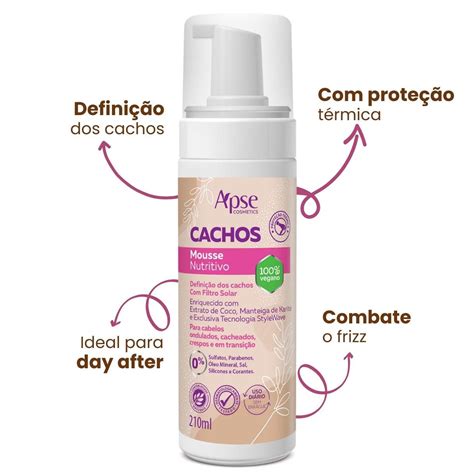 Kit Finalizadores Mousse Gelatina E Ativador Modelador De Cachos Apse