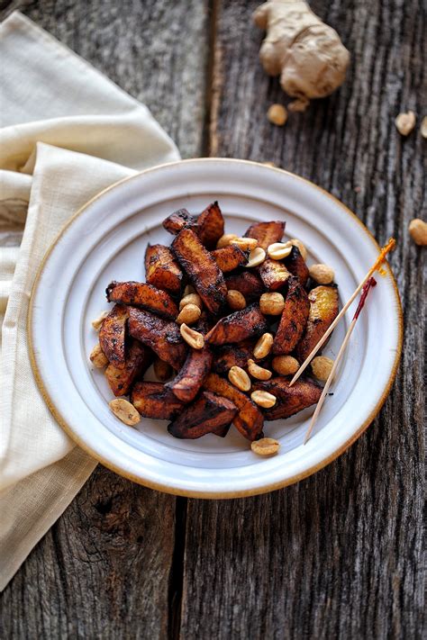 Sweet Ripe Plantain Crisps with roasted peanuts - Afrovitalityeats