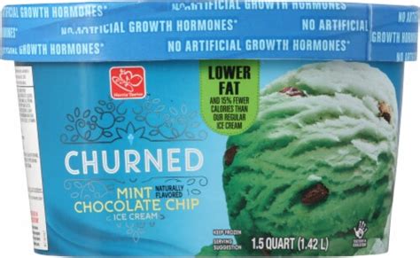 Harris Teeter™ Lower Fat Churned Mint Chocolate Chip Ice Cream 48 Fl Oz Kroger