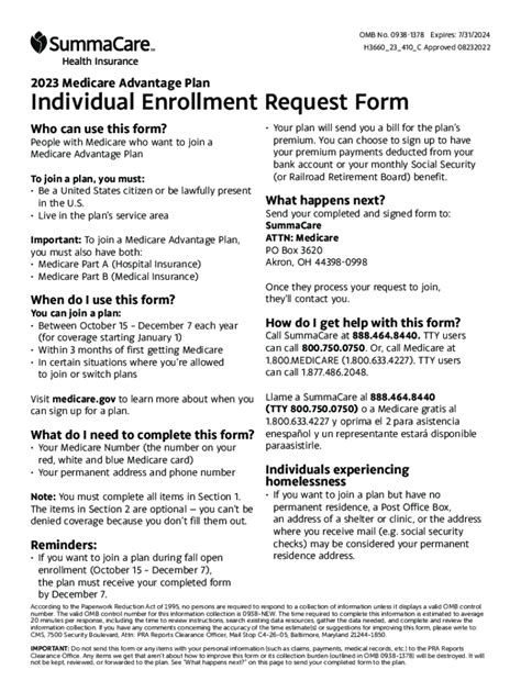 Fillable Online Hap Medicare Advantage Individual Enrollment Request