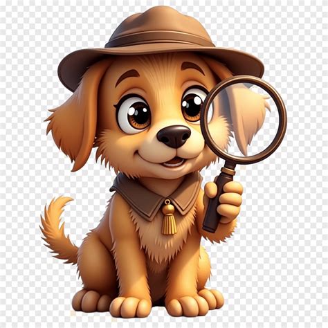 Detetive Labrador Logo Png - Labrador Detetive com Lupa PNG: Investigando Mistérios Caninos
