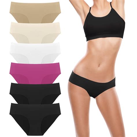 Lethons Pack Women S Seamless High Waisted Underwear Sexy No Show Cheeky Bikini Panties