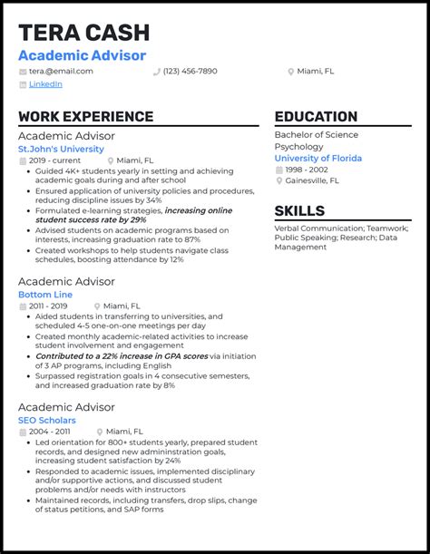 Academic Advisor Resume Examples That Worked In