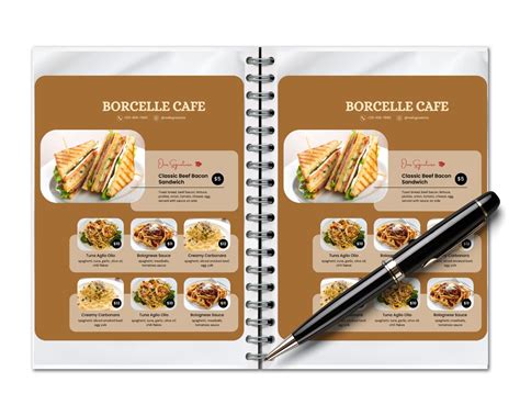 Borcelle Restaurants Food Menu Food Menu Template Menu Template