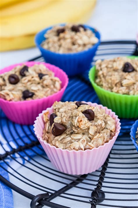 Healthy Tender Baked Oatmeal Cups Recipe With Banana The Foodie Affair