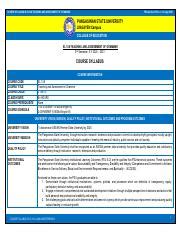 EL 108 SYLLABUS Analene De Guzman Pdf FM AA CIA 13 Rev 0 10 July