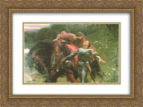 La Belle Dame Sans Merci 2x Matted 20x16 Gold Ornate Framed Art Print By Frank Dicksee