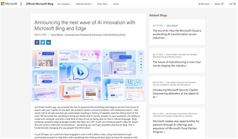 Microsoftが対話型AI搭載の検索エンジン「Bing」を一般公開、誰でも使えるように | Ledge.ai