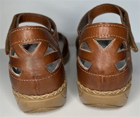 Rieker Antistress Fisherman Brown Leather Sandals Wom Gem