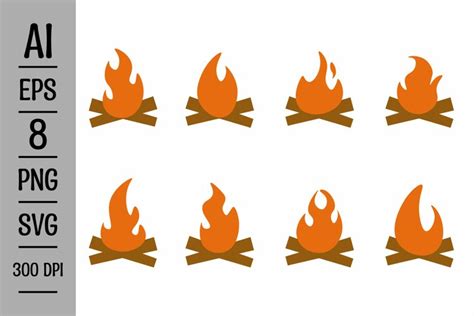 Campfire clipart vector design illustration (2151104)