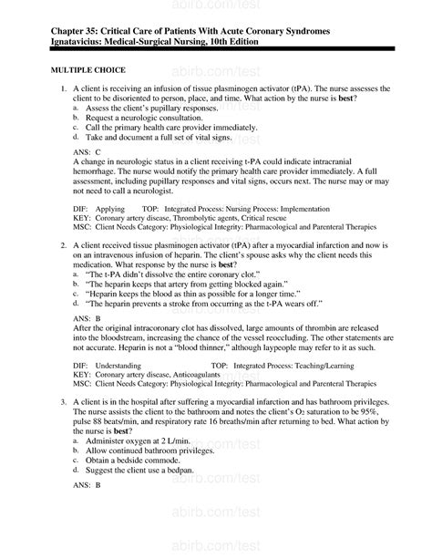 35 Yes Chapter 35 Critical Care Of Patients With Acute Coronary