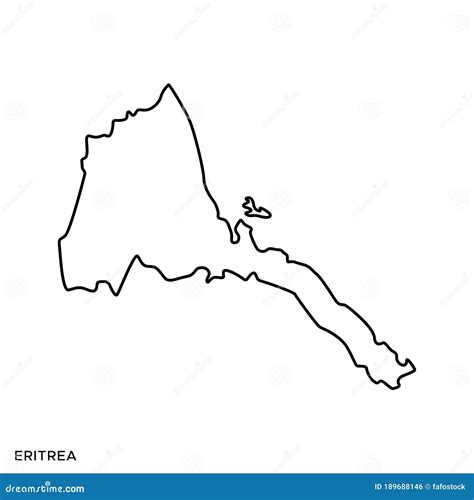 Outline Map Of Eritrea Vector Design Template Editable Stroke Stock