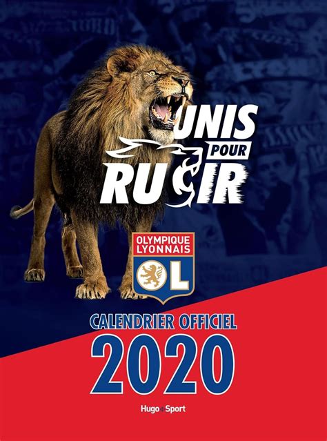 Calendrier Mural Officiel Olympique Lyonnais 2020 French Edition