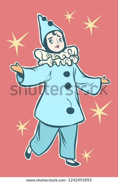 Pierrot Stock Character Pantomime Commedia Dell Stock Vector Royalty