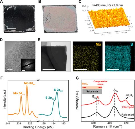 Characterization Of As Grown Mos Thin Films A B Typical Mos