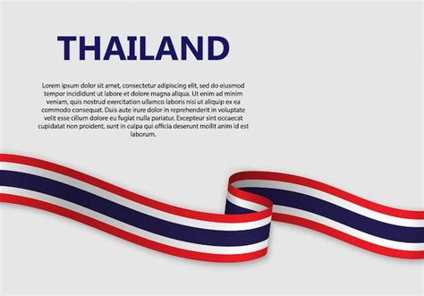 Premium Vector Waving Flag Of Thailand Banner